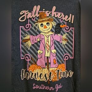 Ladies LG Southern Gal Long Sleeve Scarecrow Fall Top